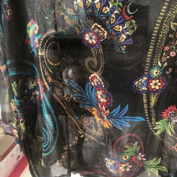 Chico’s Floral Silk Blouse - Picture 5 of 5